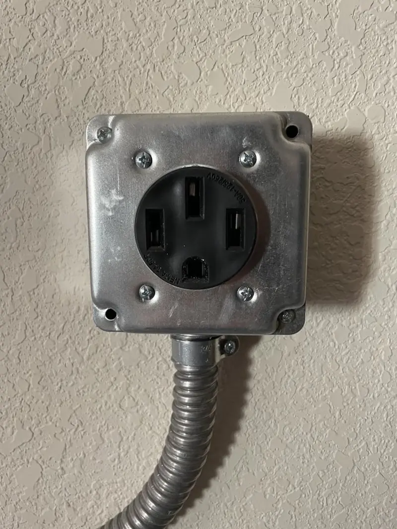 NEMA 14-50 outlet installed for Smart Home Electrical in Savoy
